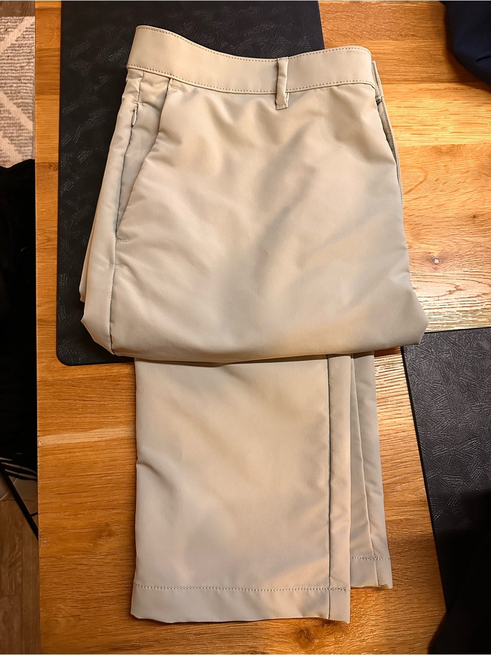 Banana Republic Khaki Flat-Front Chinos - Light Tan
